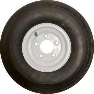 5.70x8 White Solid 5x4.5 Lug Combo