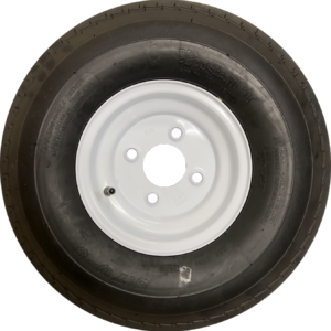 5.70x8 White Solid 4x4 Lug Combo