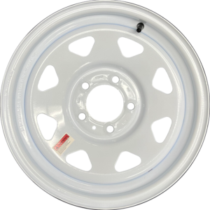 13x4.5 White Spoke 5 Lug Trailer Wheel
