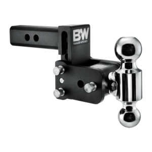 B&W Tow & Stow Adjustable Ball Mount - Black 2" Shank - 3" Drop - 2" & 2 5/16" Balls - TS10033B