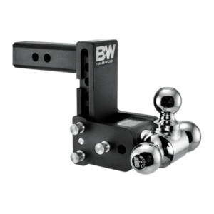 B&W Tow & Stow Adjustable Ball Mount - Black 2" Shank - 5" Drop - 1 7/8", 2" & 2 5/16" Balls - TS10048B